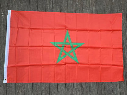Drapeau du Maroc - 90 x 150 cm - Bannière de décoration murale BLACKBEARD OUTDOOR INDUSTRIES