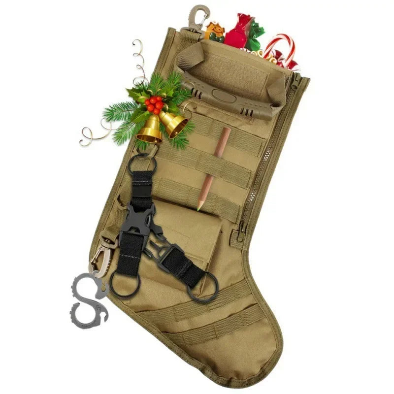 Tactical Molle Christmas sock, holiday gift sock, seasonal hanging EDC bag, outdoor sports hunting accessory, disposable bag BLACKBEARD OUTDOOR INDUSTRIES