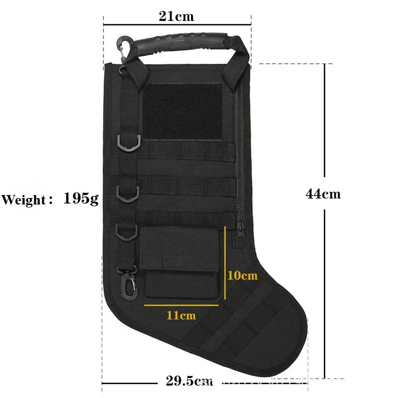 Tactical Molle Christmas sock, holiday gift sock, seasonal hanging EDC bag, outdoor sports hunting accessory, disposable bag BLACKBEARD OUTDOOR INDUSTRIES
