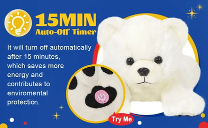 37cm peluche ours polaire lumineuse musicale pour enfants Ma boutique