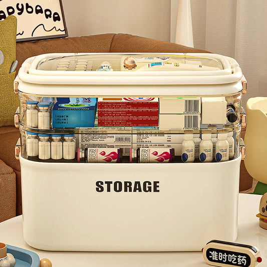 Organisateur Médical Familial Portable – Boîte de Rangement 3/4 Couches Grande Capacité Ma boutique