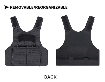 Gilet Tactique YAKEDA en Nylon – Gilet de Chasse avec Libération Rapide et Système PALS Découpé au Laser, Dos Extensible et Résistant à l'Usure BLACKBEARD OUTDOOR INDUSTRIES