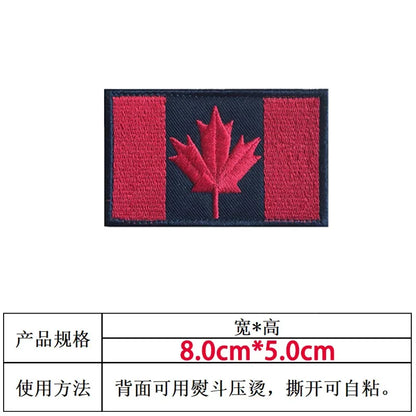 Patch Drapeau Canada – Brodé avec Velcro ou à Coudre - BLACKBEARD OUTDOOR INDUSTRIES