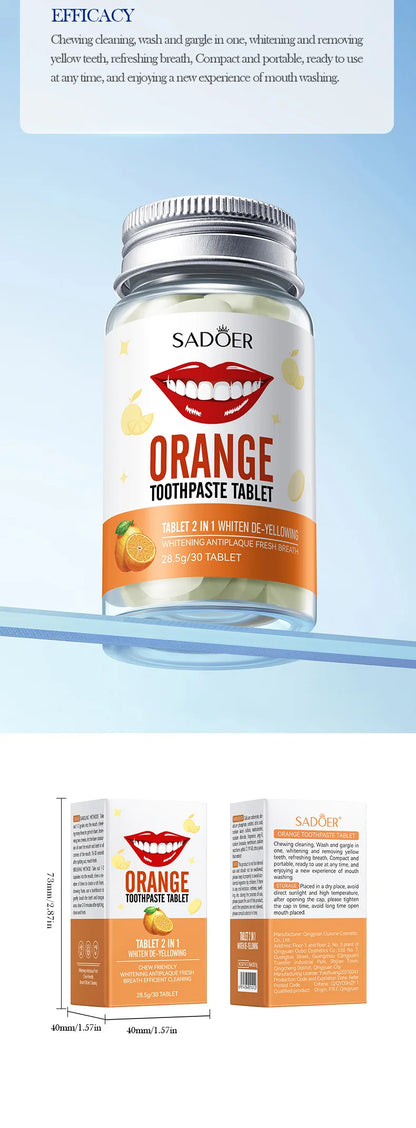 Dentifrice Solide en Capsules – Saveur Orange - BLACKBEARD OUTDOOR INDUSTRIES