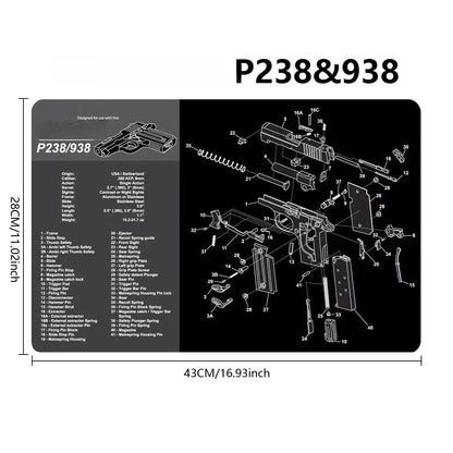 Tapis de Nettoyage pour Arme | Tapis Souris Multi-Armes – AR15, AK47, Remington 870, Glock, CZ75, P226, 1911… - BLACKBEARD OUTDOOR INDUSTRIES