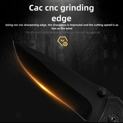 Multi functional outdoor camping knife with safety lock, foldable blade and sharp pocket tactical knife, suitable for fishing BLACKBEARD OUTDOOR INDUSTRIES
