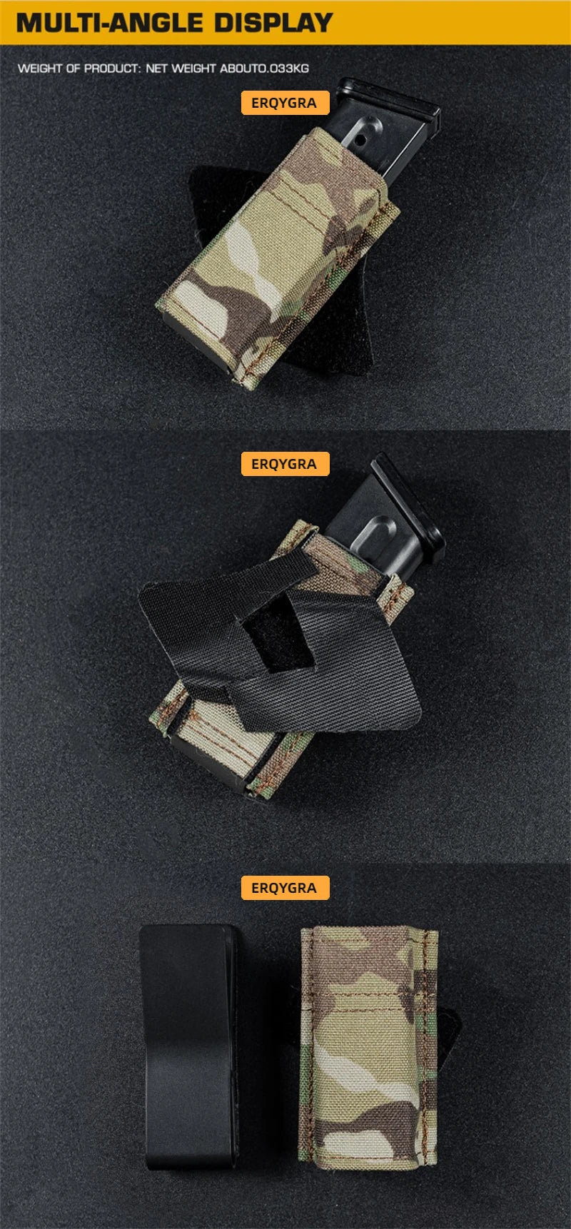 Poche à Chargeur Tactique Molle FAST Multi-Angle pour 9mm – Système de Poche à Magasin Simple BLACKBEARD OUTDOOR INDUSTRIES