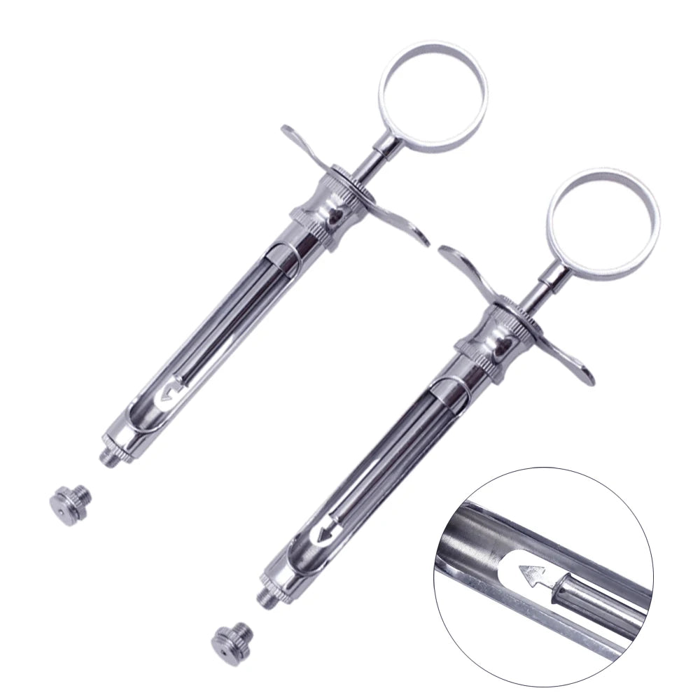 Seringue Dentaire Aspirante en Acier Inoxydable avec Embout – Instrument Chirurgical Dentaire Ma boutique