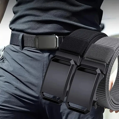 Ceinture Automatique à Boucle – Ceinture en Toile Tactique, Casual et Outdoor pour Homme, Idéale pour le Travail, l’Entraînement Militaire et les Activités de Plein Air - BLACKBEARD OUTDOOR INDUSTRIES