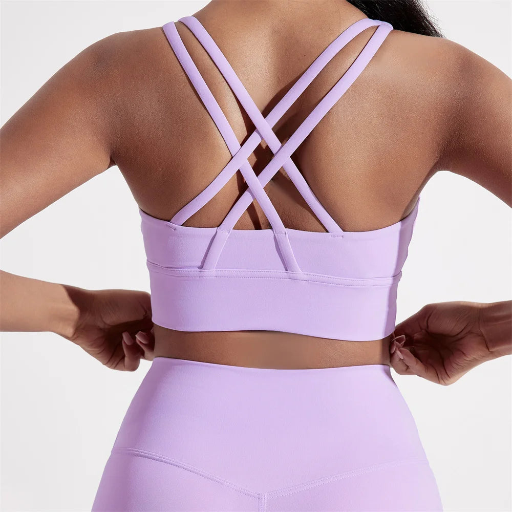 Brassière de Sport Femme Dos Croisé – Maintien Fort – Respirante & Confortable – Yoga, Fitness, Gym - BLACKBEARD OUTDOOR INDUSTRIES
