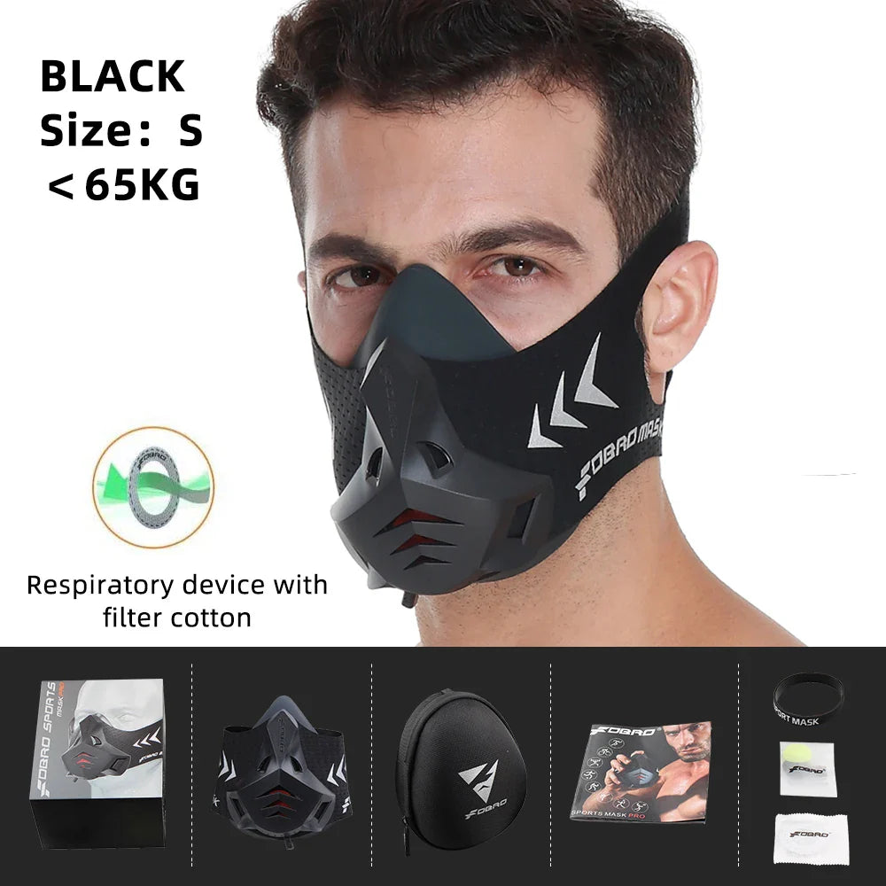 Masque d’Entraînement Sportif – Édition Élévation | Course, Fitness, Cyclisme – Style Noir 2.0 - BLACKBEARD OUTDOOR INDUSTRIES