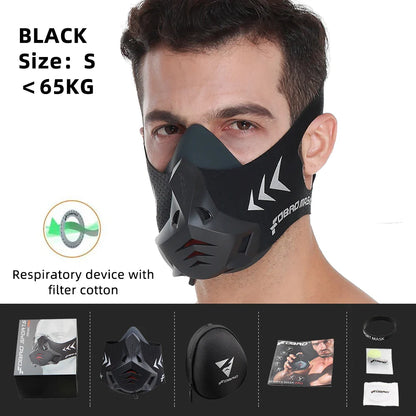 Masque d’Entraînement Sportif – Édition Élévation | Course, Fitness, Cyclisme – Style Noir 2.0 - BLACKBEARD OUTDOOR INDUSTRIES