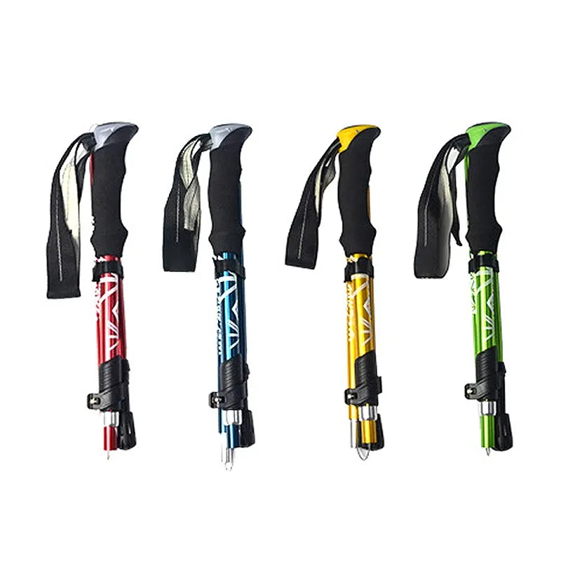 Bâton de Randonnée Pliable 5 Sections – PACOONE | Léger, Télescopique & Portable – 130 cm - BLACKBEARD OUTDOOR INDUSTRIES