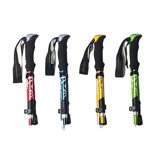 Bâton de Randonnée Pliable 5 Sections – PACOONE | Léger, Télescopique & Portable – 130 cm - BLACKBEARD OUTDOOR INDUSTRIES