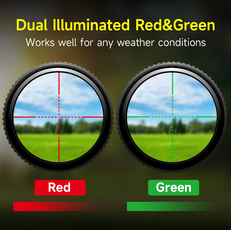 Lunette de Visée Tactique SFP 4-16X44 / 6-24X50 / 10-40X50 avec Réticule Illuminé Rouge & Vert, Réglage Parallaxe - BLACKBEARD OUTDOOR INDUSTRIES