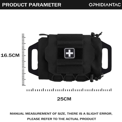Kit de Premiers Secours OPHIDIANTAC IFAK - Poche Médicale MOLLE pour Déploiement Rapide, Sac de Chasse et Kit de Survie - BLACKBEARD OUTDOOR INDUSTRIES