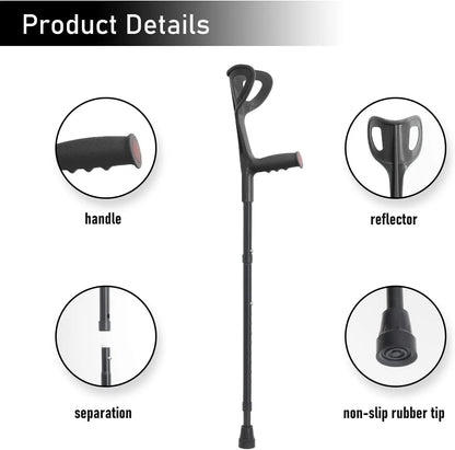 Canne Pliable Télescopique avec LED – Béquille Antidérapante Légère pour Seniors Ma boutique