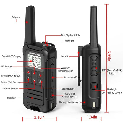 Baofeng F22 - Talkie-Walkie Portable PMR/FRS - Longue Portée et Multifonctions Ma boutique