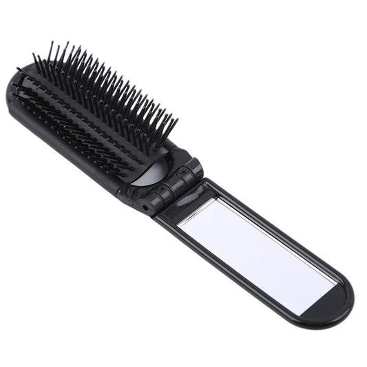 Peigne Pliant en Plastique avec Miroir Portable – Peigne de Maquillage Pratique et Élégant, Accessoire de Mode pour Femme, Idéal pour Sac à Main - BLACKBEARD OUTDOOR INDUSTRIES