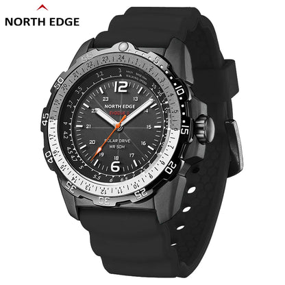 Montre Militaire Digitale Homme "EVOQUE 2" – Montre de Sport Solaire, Étanchéité 50M, Fonction Luminovore et Écologique - BLACKBEARD OUTDOOR INDUSTRIES