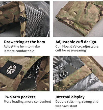 Ensemble d’Hiver Chasse Outdoor – Veste et Pantalon Camouflage Épais, Chauds, Imperméables, Uniforme Tactique Résistant à l’Usure - BLACKBEARD OUTDOOR INDUSTRIES