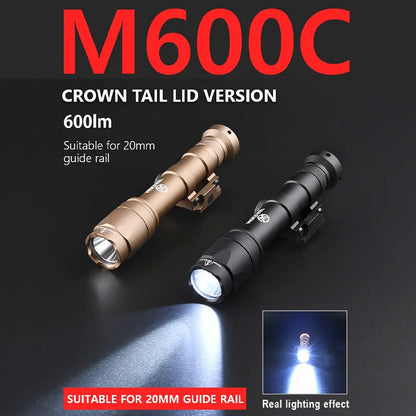 Lampe Tactique WADSN M300A / M600C Type SureFire – LED Haute Puissance pour Rail 20mm Picatinny - BLACKBEARD OUTDOOR INDUSTRIES