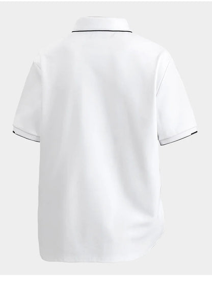 T-Shirt Homme Grande Taille 7XL–8XL | Élégance Casual Été – Col Chemise, Manches Courtes, Coton Ultra Doux Ma boutique
