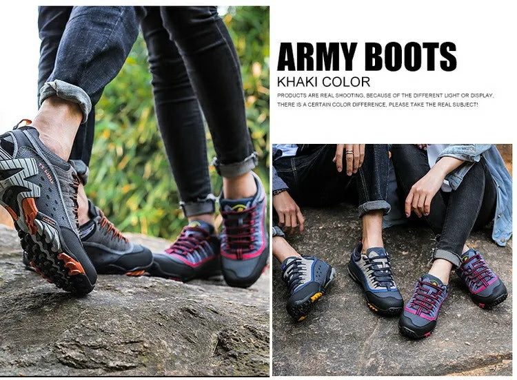 Chaussures de Randonnée Imperméables – Trekking Outdoor Unisexe | Printemps & Mi-saison | Cuir Véritable - BLACKBEARD OUTDOOR INDUSTRIES