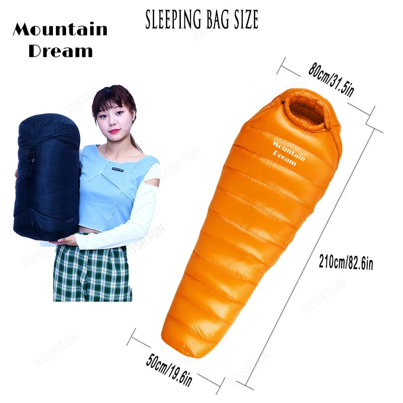 Sac de Couchage Hiver en Duvet d’Oie – Modèle Mummy 3 Saisons – KOSRTON - BLACKBEARD OUTDOOR INDUSTRIES
