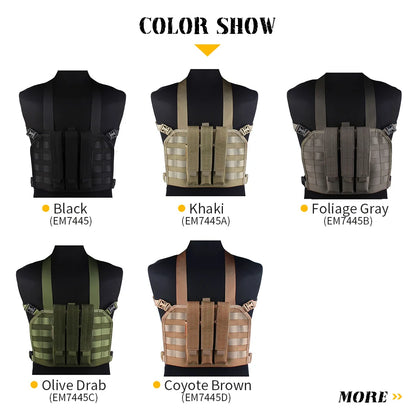 EMERSONGEAR MP7 Chest Rig avec Poche à Magazines – Gilet Tactique MOLLE pour Airsoft, Chasse et Camping - BLACKBEARD OUTDOOR INDUSTRIES