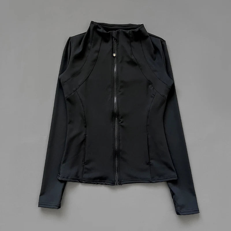 Veste Fitness à Col Montant pour Femme – Veste de Sport Slim-Fit à Fermeture Éclair, Séchage Rapide pour Yoga, Course et Cyclisme - BLACKBEARD OUTDOOR INDUSTRIES
