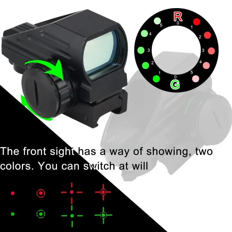 Viseur Reflex 1X40 HD101 Red Dot Sight — 4 Réticules Rouge/Vert pour Rail 11 mm ou 20 mm - BLACKBEARD OUTDOOR INDUSTRIES