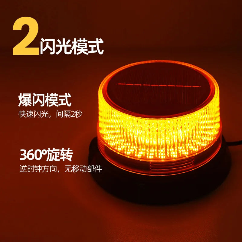 Lampe de Signalisation LED Solaire Rechargeable avec Rotation et Flash BLACKBEARD OUTDOOR INDUSTRIES