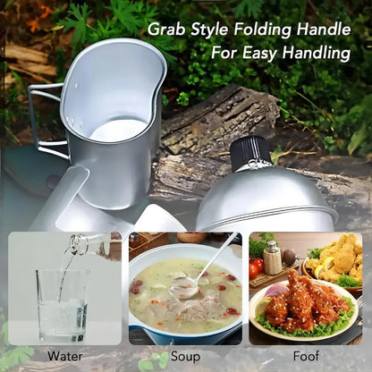 Gourde Militaire en Aluminium avec Gobelet et Pochette – 1 Set – 900 ml – Bouteille d’Eau Portable pour Camping, Randonnée, Voyage, Activités Outdoor - BLACKBEARD OUTDOOR INDUSTRIES