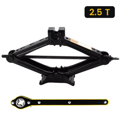 Cric Mécanique 2-en-1 avec Clé à Cliquet – 1.5T / 2.5T | Outil de Levage Pliable pour Voiture - BLACKBEARD OUTDOOR INDUSTRIES