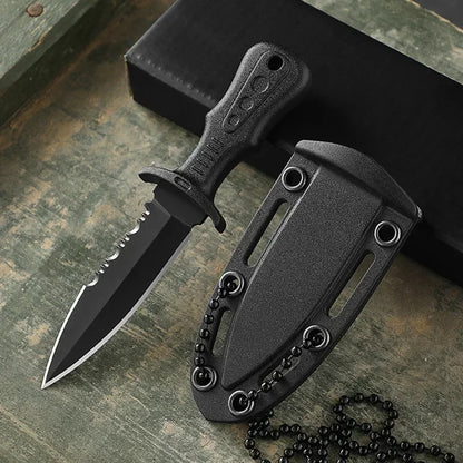 Mini Couteau Tactique Portable – Couteau Multifonction Acier Inoxydable avec Gaine et Collier - BLACKBEARD OUTDOOR INDUSTRIES