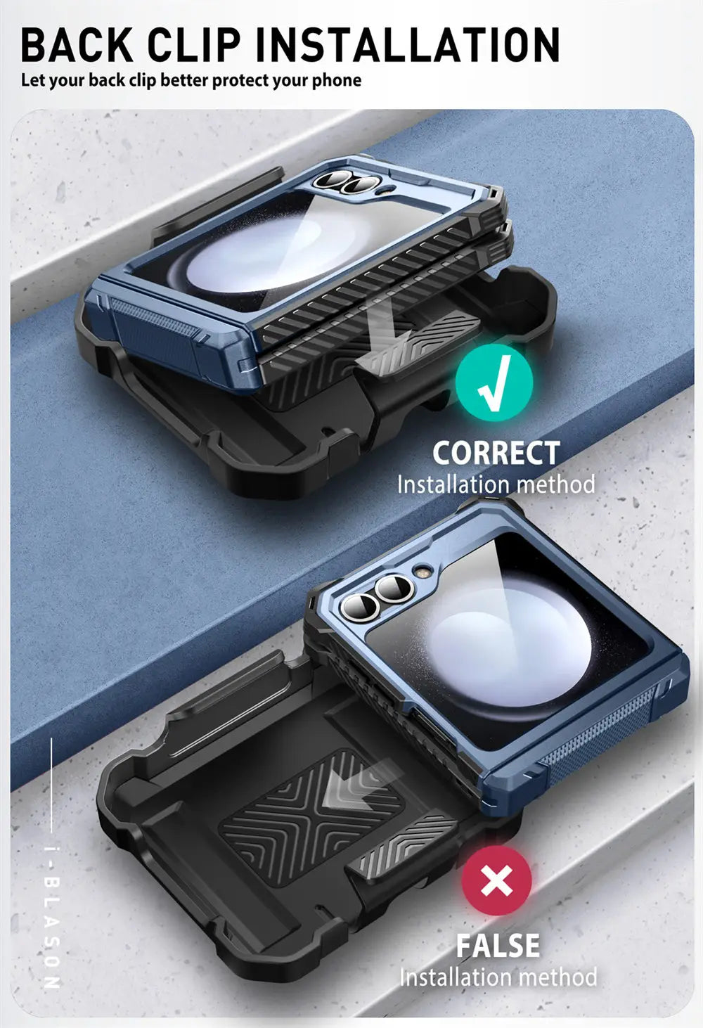 I-BLASON For Samsung Galaxy Z Flip 7 FE/6/5 Case Armorbox Full-Body Military Protection Phone Case with Screen Protector & Stand BLACKBEARD OUTDOOR INDUSTRIES