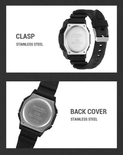 Montre Digitale SKMEI 2358 – Énergie Solaire – Étanche 5ATM – Homme & Femme - BLACKBEARD OUTDOOR INDUSTRIES