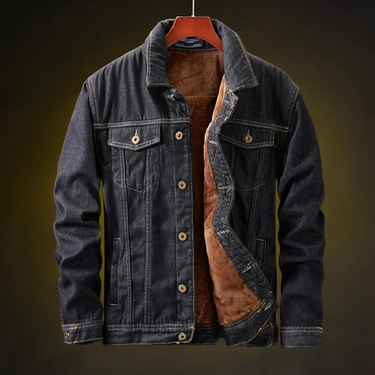 Veste en Jean Hiver Homme | Fleece Chaud | Coupe Décontractée – FAVOCENT - BLACKBEARD OUTDOOR INDUSTRIES
