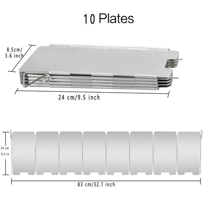 Pare-vent Haut pour Réchaud – Écran Anti-Vent en Aluminium Pliable pour Camping, Cuiseur Extérieur, Pare-Vent pour Réchaud à Butane - BLACKBEARD OUTDOOR INDUSTRIES