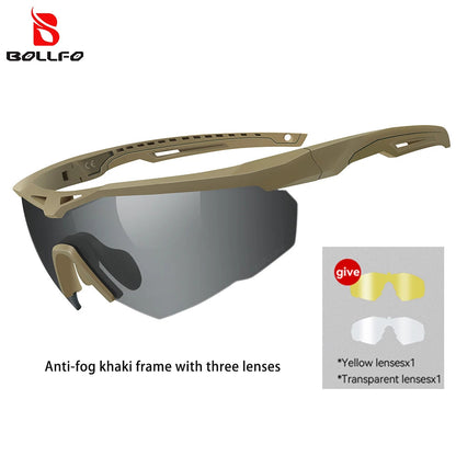 Lunettes Tactiques de Tir 3 Lentilles - Lunettes Résistantes aux Impacts, Anti-buée et Anti-vent BLACKBEARD OUTDOOR INDUSTRIES