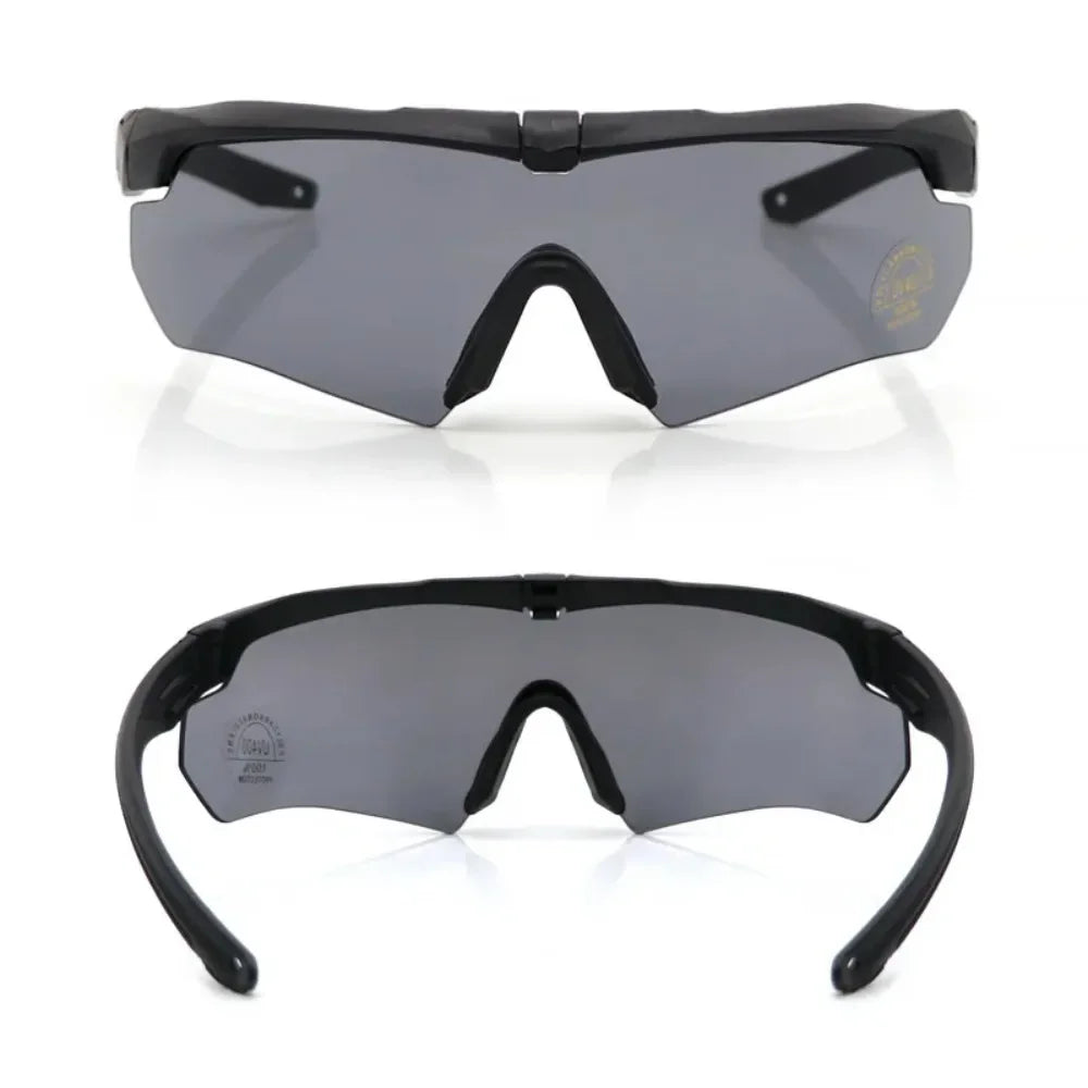 Lunettes Tactiques Militaires 3 Verres HD – Anti-UV, Anti-Choc, Airsoft, Moto, Randonnée - BLACKBEARD OUTDOOR INDUSTRIES