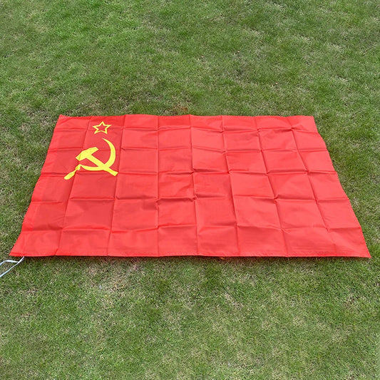 Drapeau de l'Union des Républiques Socialistes Soviétiques (URSS) - 90x150 cm – Polyester – Drapeau de la Révolution Rouge BLACKBEARD OUTDOOR INDUSTRIES