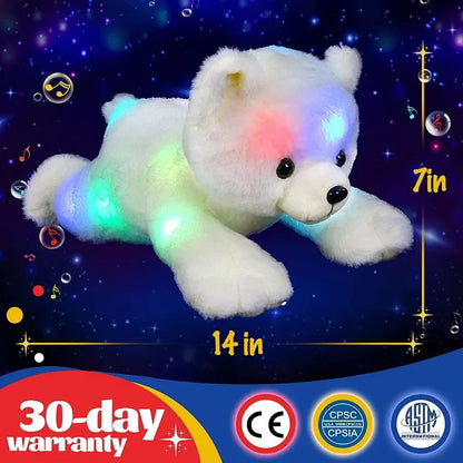 37cm peluche ours polaire lumineuse musicale pour enfants Ma boutique