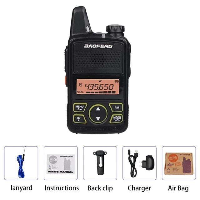 Talkie Walkie Baofeng BF-T1 UHF 20CH - Compact, Puissant et Pratique - BLACKBEARD OUTDOOR INDUSTRIES