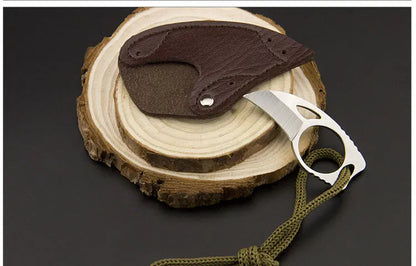 Couteau Pendentif de Self-Défense en Acier Inoxydable - Couteau Fixe Portable pour Outdoor, Survival, et Autodéfense - BLACKBEARD OUTDOOR INDUSTRIES