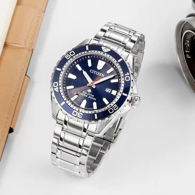 Montre Homme Citizen BM8475-26E – Énergie Solaire Éco-Drive – Étanche 200M – Bracelet Cuir – Design Sport & Élégant - BLACKBEARD OUTDOOR INDUSTRIES