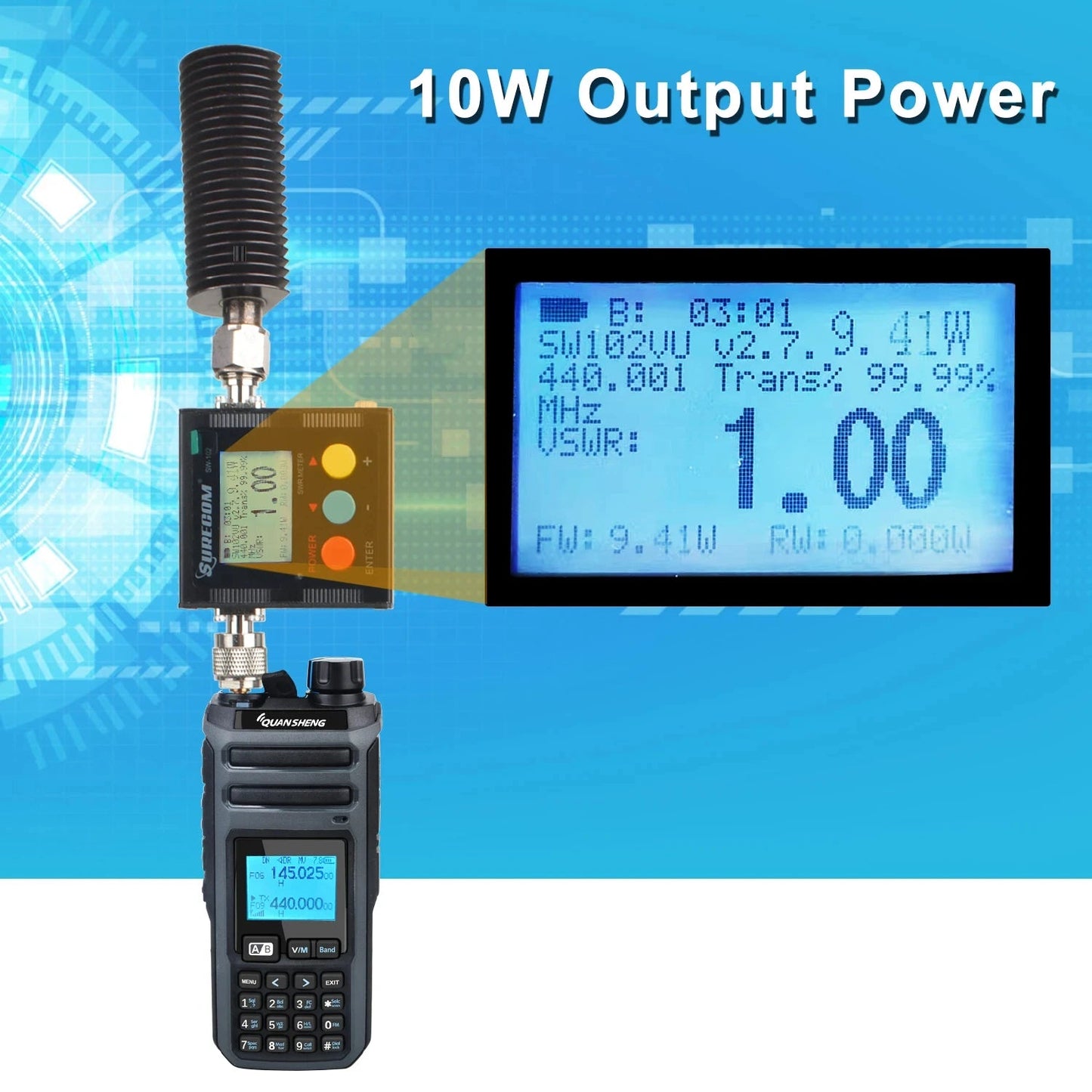 Talkie Walkie Quansheng TK11(5) Digital – Puissance 5-10W | DTMF/CTCSS/DCS | VOX | 10 Sets de Jammers Ma boutique