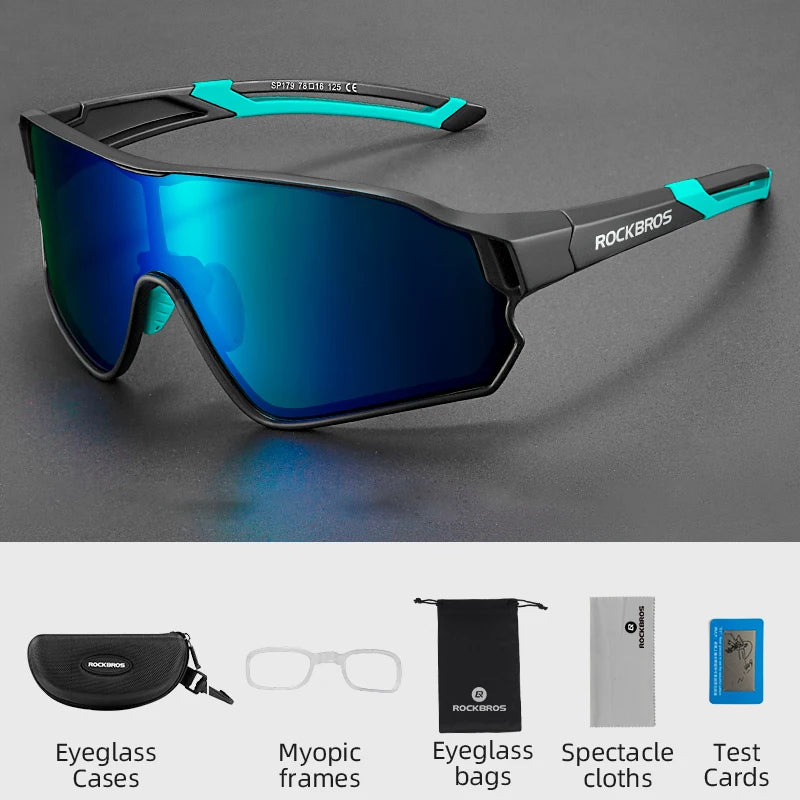 ROCKBROS Lunettes de Vélo Polarisées UV400 – Protection Solaire, Ultra-légères, Grand Cadre MTB & Route - BLACKBEARD OUTDOOR INDUSTRIES