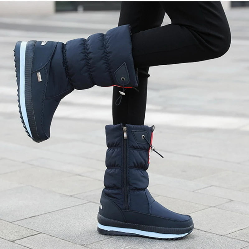 Bottes d’Hiver Femme à Plateforme – Chaudes, Antidérapantes, Mi-Mollet – Style Élégant et Confort Assuré - BLACKBEARD OUTDOOR INDUSTRIES
